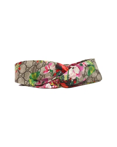 Gucci Silk Monogram Blooms Print Headband (authentic Pre-loved)