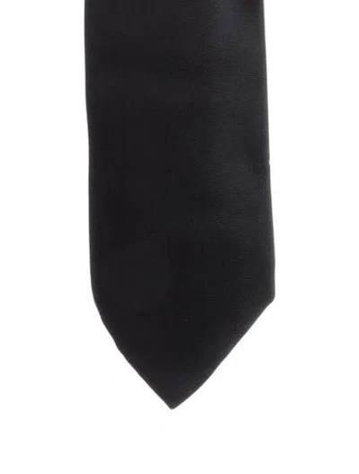 Pre-owned Gucci Silk Neck Tie In Black