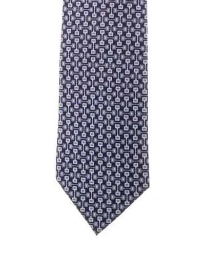 Pre-owned Gucci Silk Neck Tie In Blue