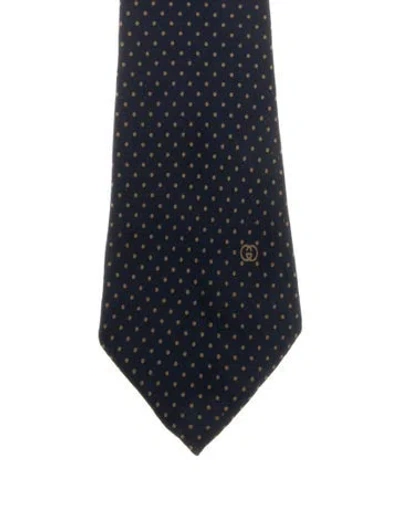 Pre-owned Gucci Silk Neck Tie In Blue