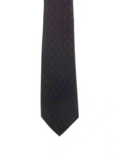 Pre-owned Gucci Silk Neck Tie In Blue