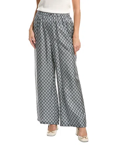 Gucci Silk Pant In Gray