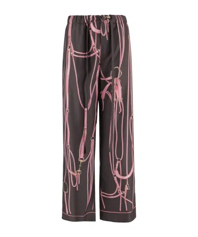 Gucci Silk Pants In Black