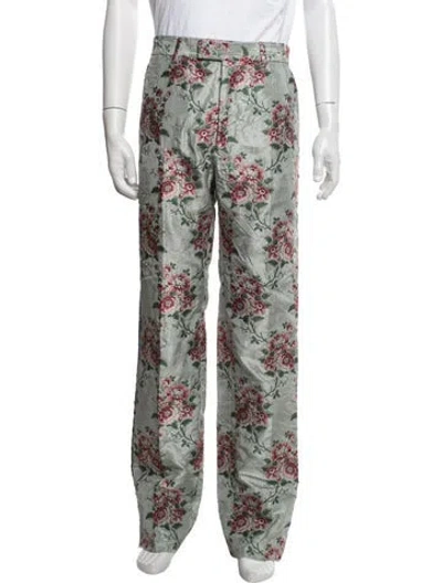 Pre-owned Gucci Silk Pants In Green