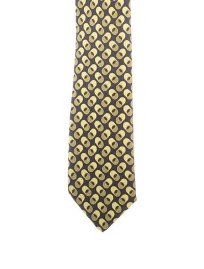 Pre-owned Gucci Silk Pattern Neck Tie In Multi