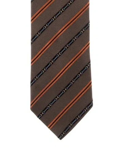 Pre-owned Gucci Silk Pattern Tie In Multi