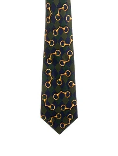 Pre-owned Gucci Silk Pattern Tie In Multi