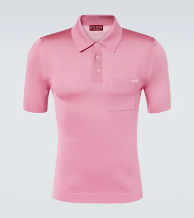 GUCCI SILK POLO SHIRT