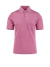 Gucci Pink Polo Shirt With Chest Pocket And Embroidered Logo On The Front In Fine Silk Knit Man In Pink
