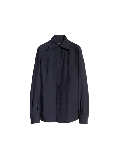 Gucci Silk Poplin Shirt In Black
