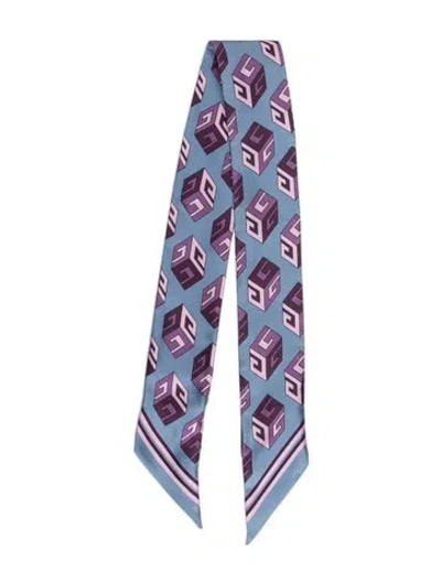 Pre-owned Gucci Silk Printed Bandeau In Blue