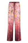 Gucci Floral Print Trousers With Drawstring In Multi