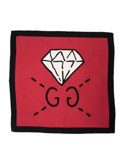 Pre-owned Gucci Silk Printed Scarf In Multi