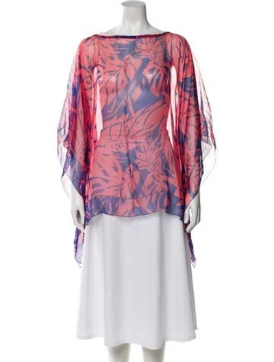 Pre-owned Gucci Silk Printed Sweater In Red