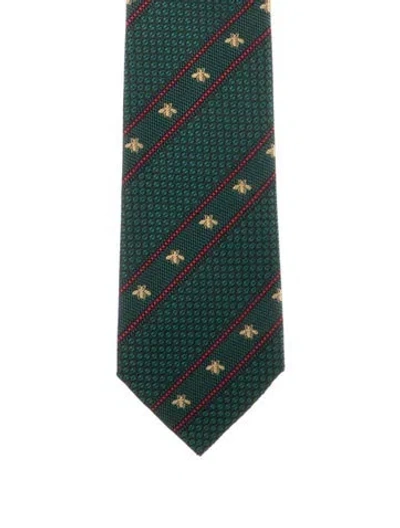 Pre-owned Gucci Silk Printed Tie In Multi