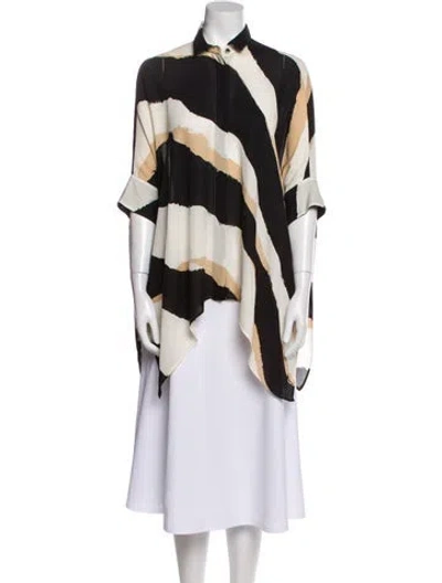 Pre-owned Gucci Silk Printed Tunic In Neutral