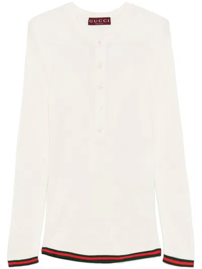 GUCCI SILK RIBBED TOP