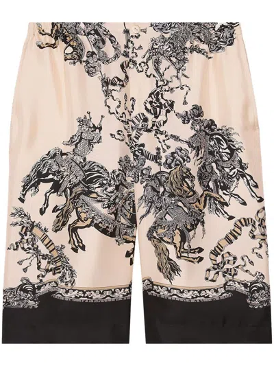 GUCCI GUCCI SILK ROSES PRINT SHORTS