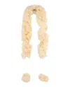 Gucci Silk Ruffle Scarf With Pom-pom Accents