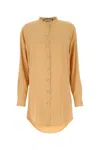 Gucci Satin Shirt With Pleated Back And Point Collar In Pink