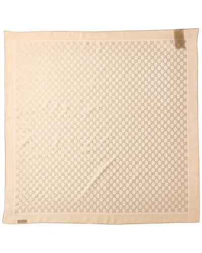 Gucci Silk Scarf In Brown