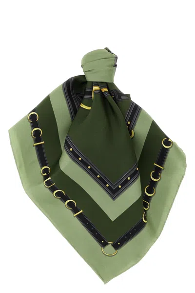 Gucci Silk Scarf In Green
