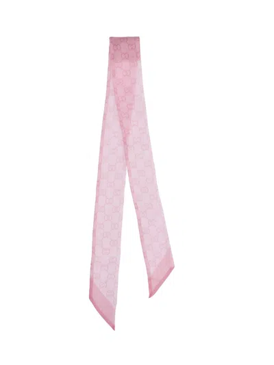 Gucci Silk Scarf In Pink