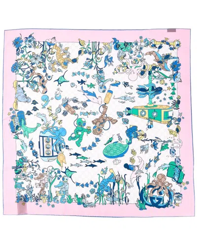 Gucci Silk Scarf In Multi