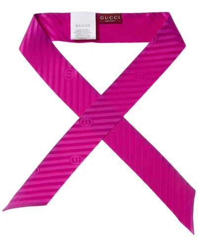Gucci Silk Scarf In Purple