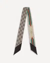 Gucci Women Silk Scarf With A Morsetto Print And Gg Crisscross In Multi