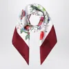 Gucci Silk Scarf With Floral Print Women In Multicolor