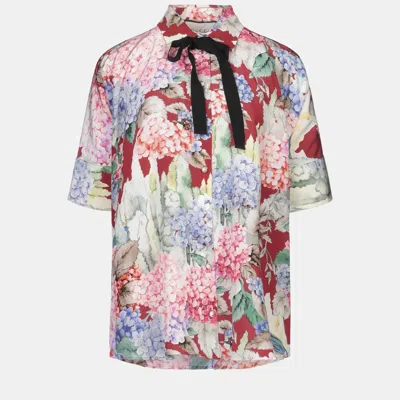Pre-owned Gucci Silk Shirt 36 In Multicolor