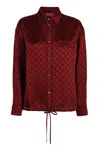Gucci Silk Shirt Gg In Red