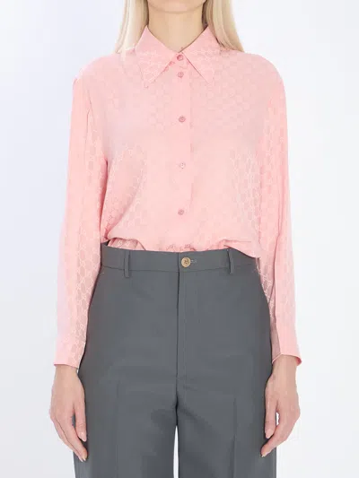 Gucci Silk Shirt In Neutral