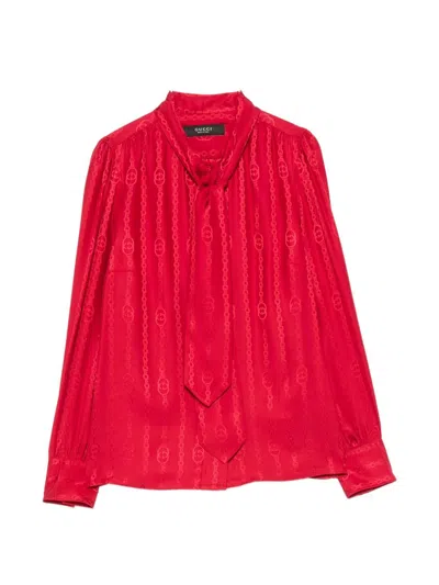 Gucci Silk Shirt In Red