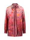 Gucci Silk Floral Shirt In Pink