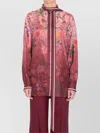 Gucci Silk Floral Shirt In Pink