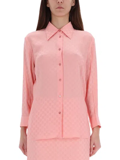 Gucci Silk Shirt - Women's S In Pink