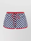 Gucci Silk Shorts With Striped Pattern And Trim In Multi