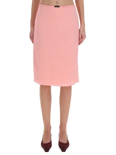 Gucci Elegant Silk Mini Skirt In Brown