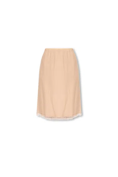 Gucci Women Crepe De Chine Skirt In Pink
