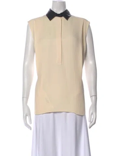 Pre-owned Gucci Silk Sleeveless Blouse In Neutral