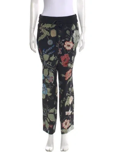 Pre-owned Gucci Silk Straight Leg Pants W/ Tags In Black
