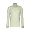 Gucci High Neck Long Sleeve Sheer Shirt In Green
