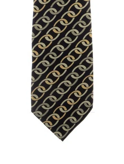 Pre-owned Gucci Silk Tie In Black