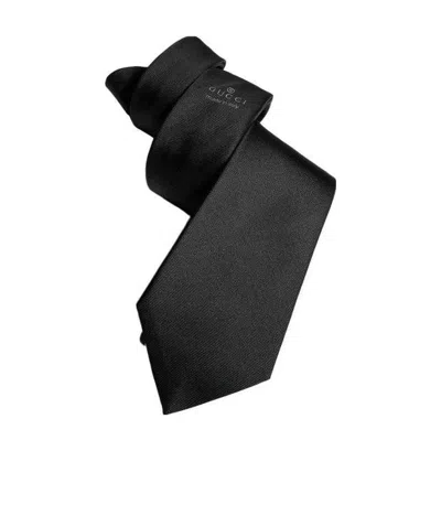 Gucci Silk Tie In Black