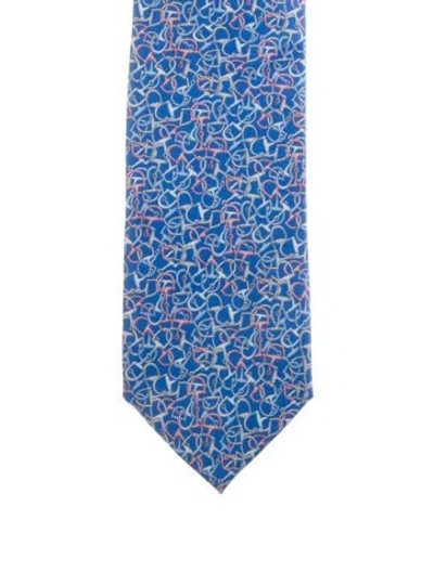 Pre-owned Gucci Silk Tie In Blue