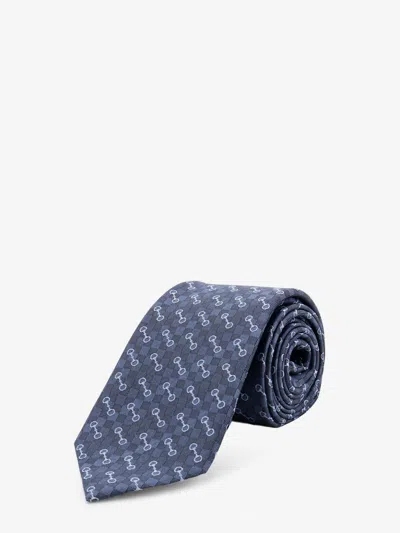Gucci Silk Tie In Blue