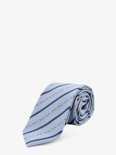Gucci Silk Tie In Blue