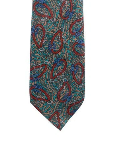 Pre-owned Gucci Silk Tie In Blue